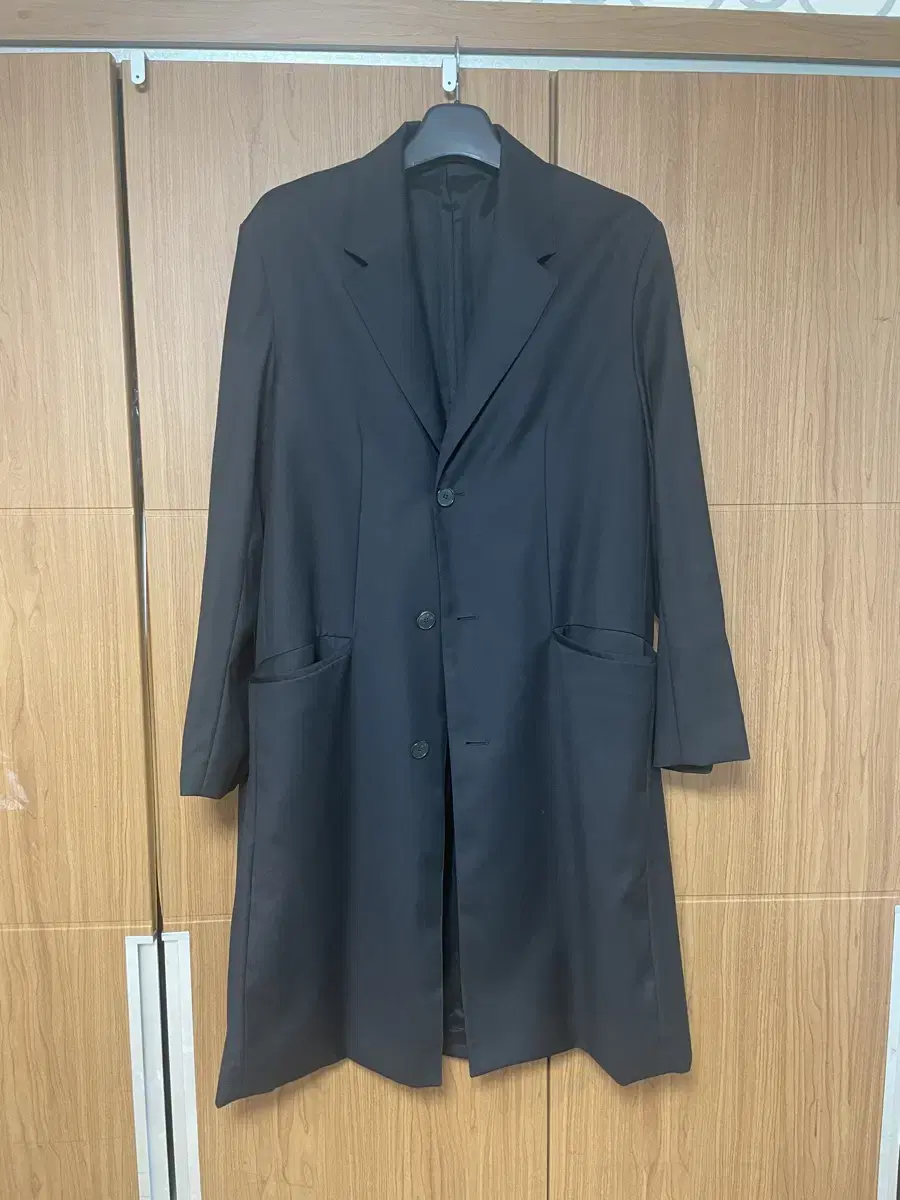 [M] U's Chesterfield Coat Black