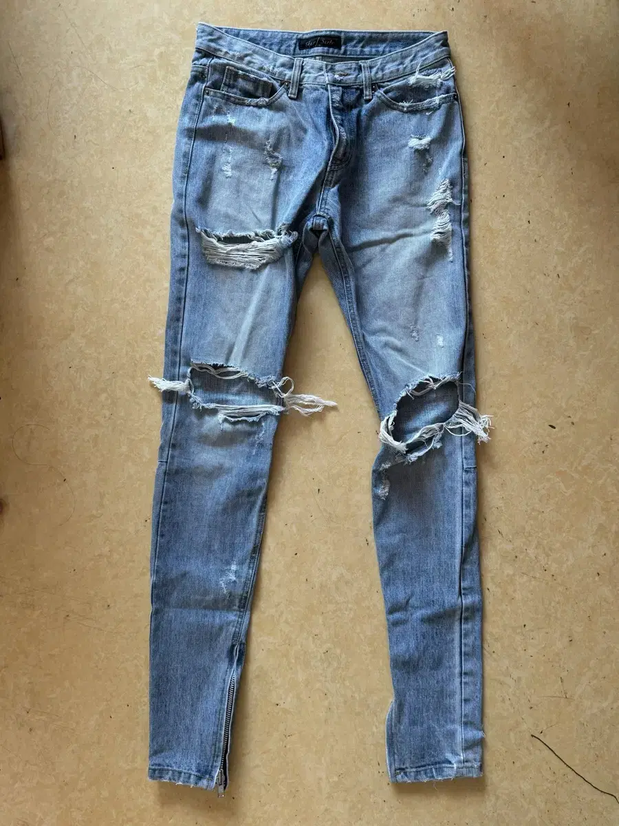 Burlesque Zipper Denim Jeans Size S for sale