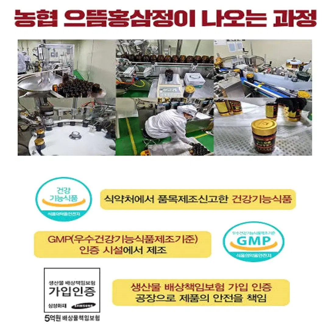 부모님 선물 세트 전북농협 농협으뜸 홍삼정골드 240gx2병[무료배송]