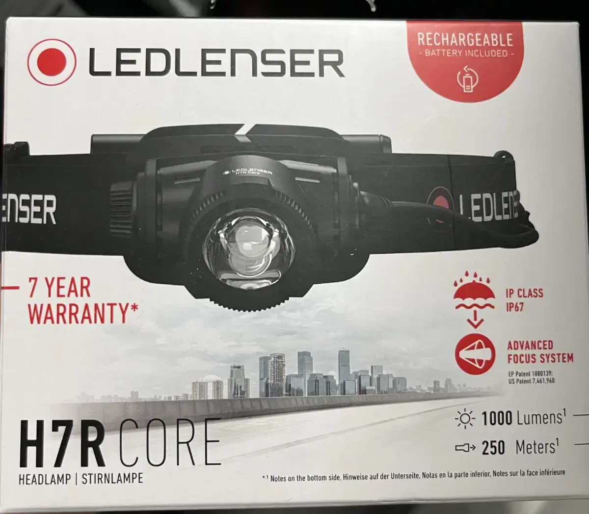 LED LENSER 레드렌서 H7R 코어 충전식 헤드랜턴