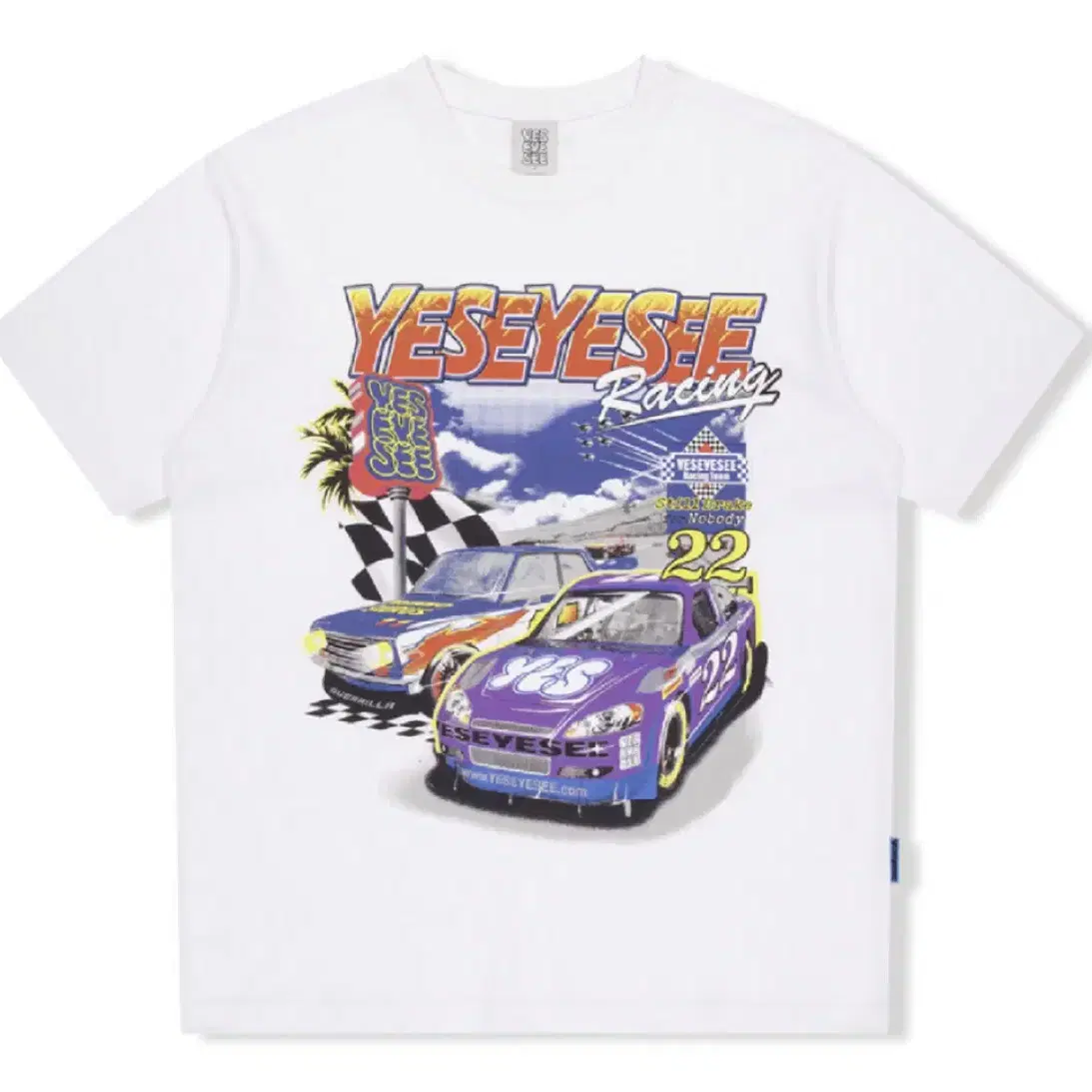 [예스아이씨] Racing 22 Tee White 반소매티셔츠