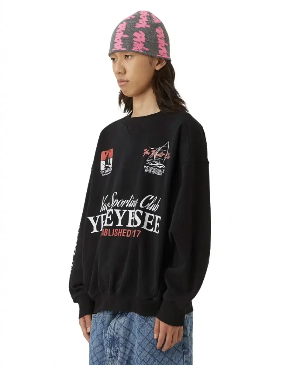 예스아이씨] Yacht Sweatshirt 맨투맨 블랙 / 뉴진스코디 | 브랜드 중고거래 플랫폼, 번개장터