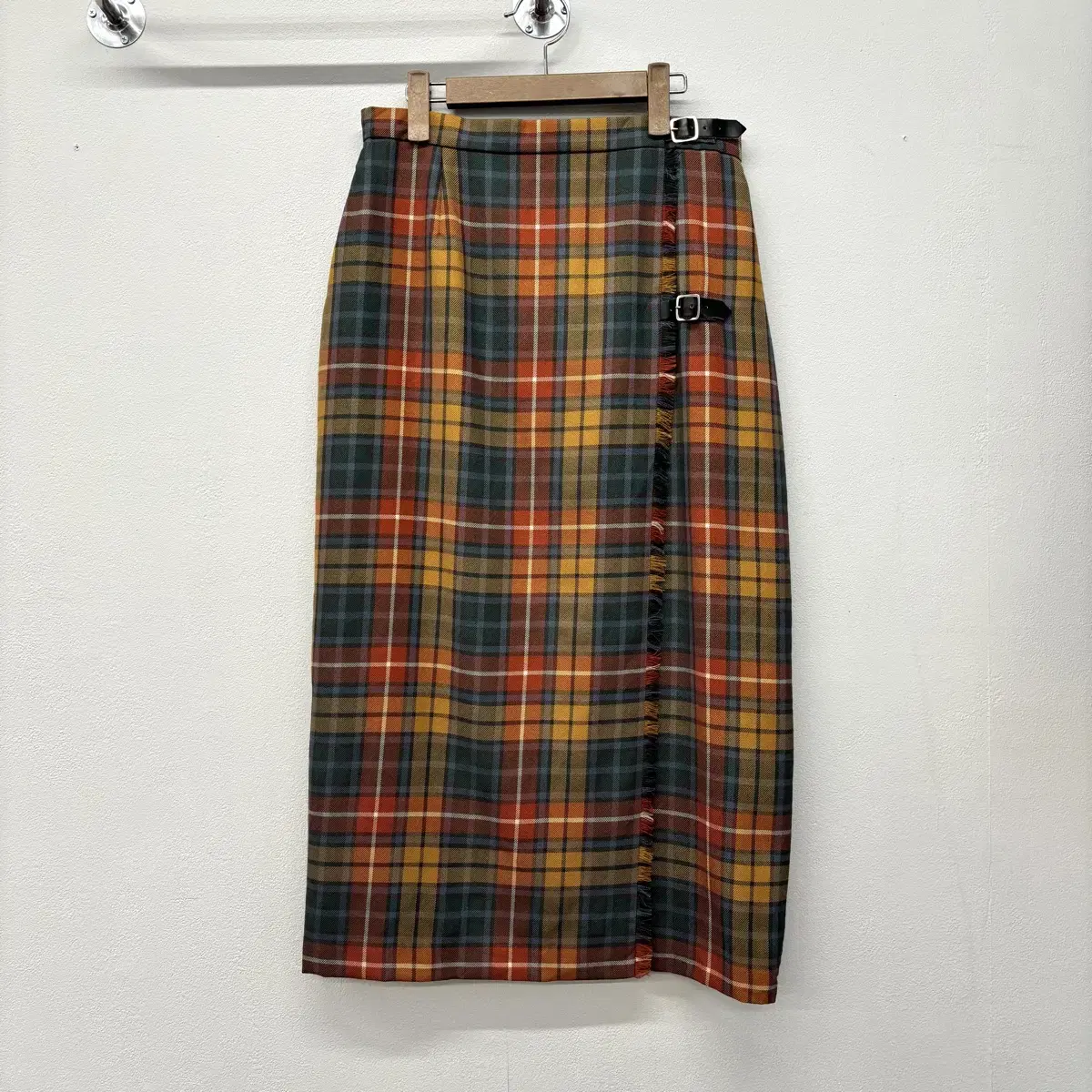 Burberry Fringed Belted Wrap Skirt