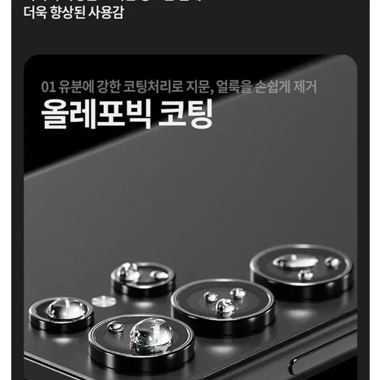 갤럭시 S21+ 폰카메라. 빛번짐 방지 강화유리 보호필름 (새제품)