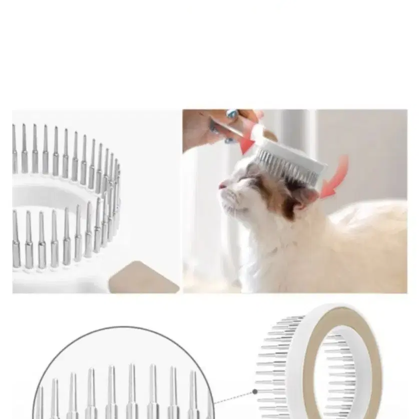 바비온 강아지 고양이 빗 360 Pet comb 핀 마사지 브러쉬/아쿠아