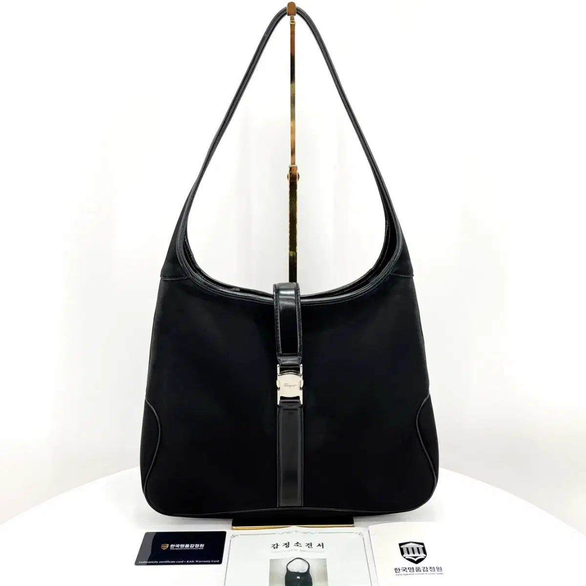 [Appraisal completed] Peregamo Gancini Hobo Bag Shoulder Bag Black