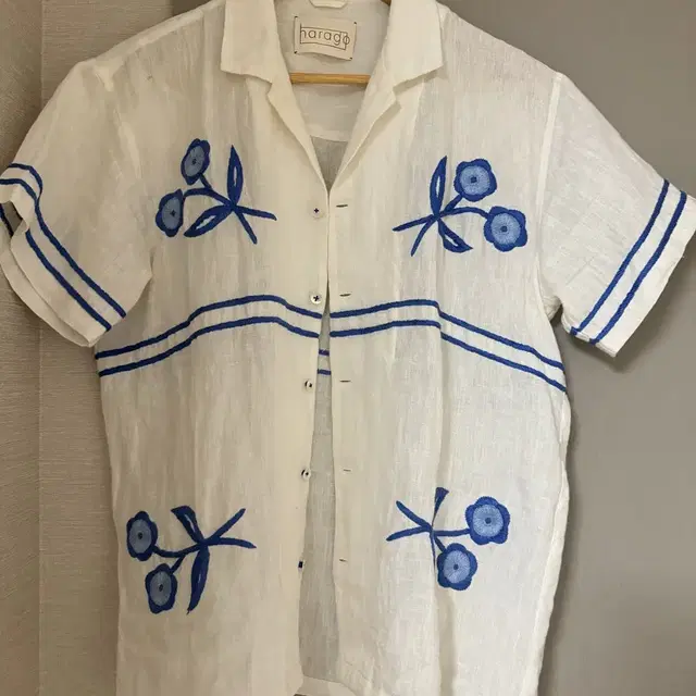 하라고 harago Floral Embroidered Shirt