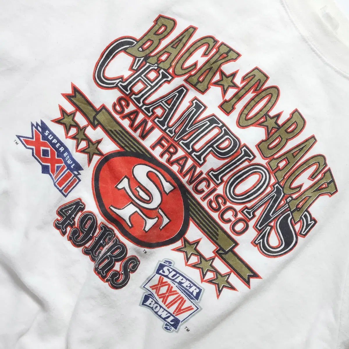 90s 빈티지 NFL 49ers 래글런 스웻셔츠 맨투맨