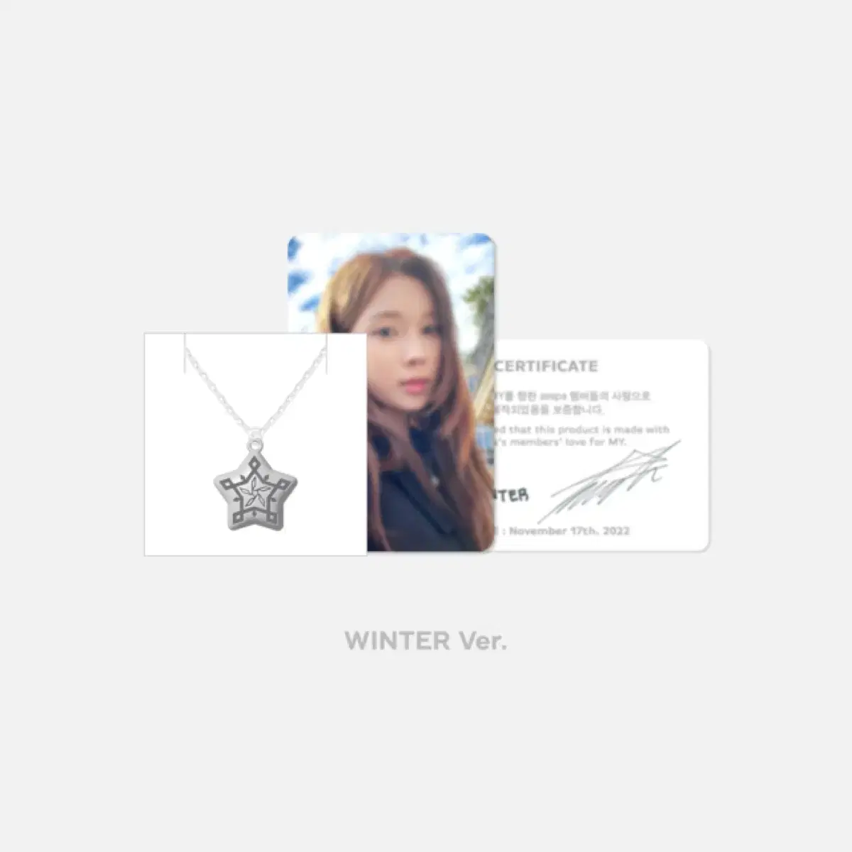 Unsealed aespa winter 2nd Anniversary Necklace