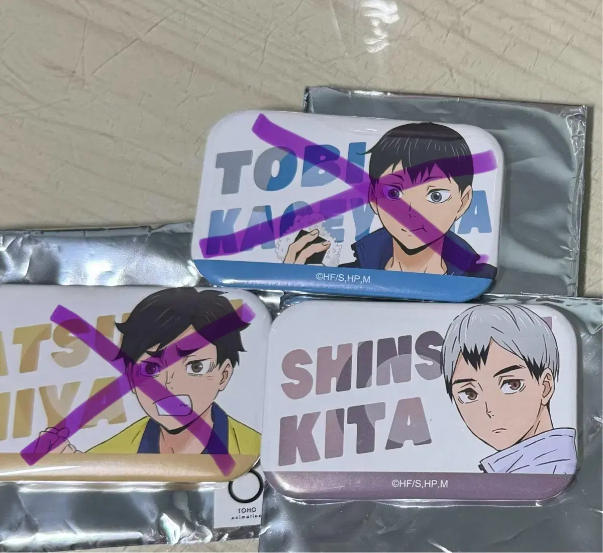 Haikyuu Junior High School Student Kageyama Atsumu Kita Square Can Badge WTS