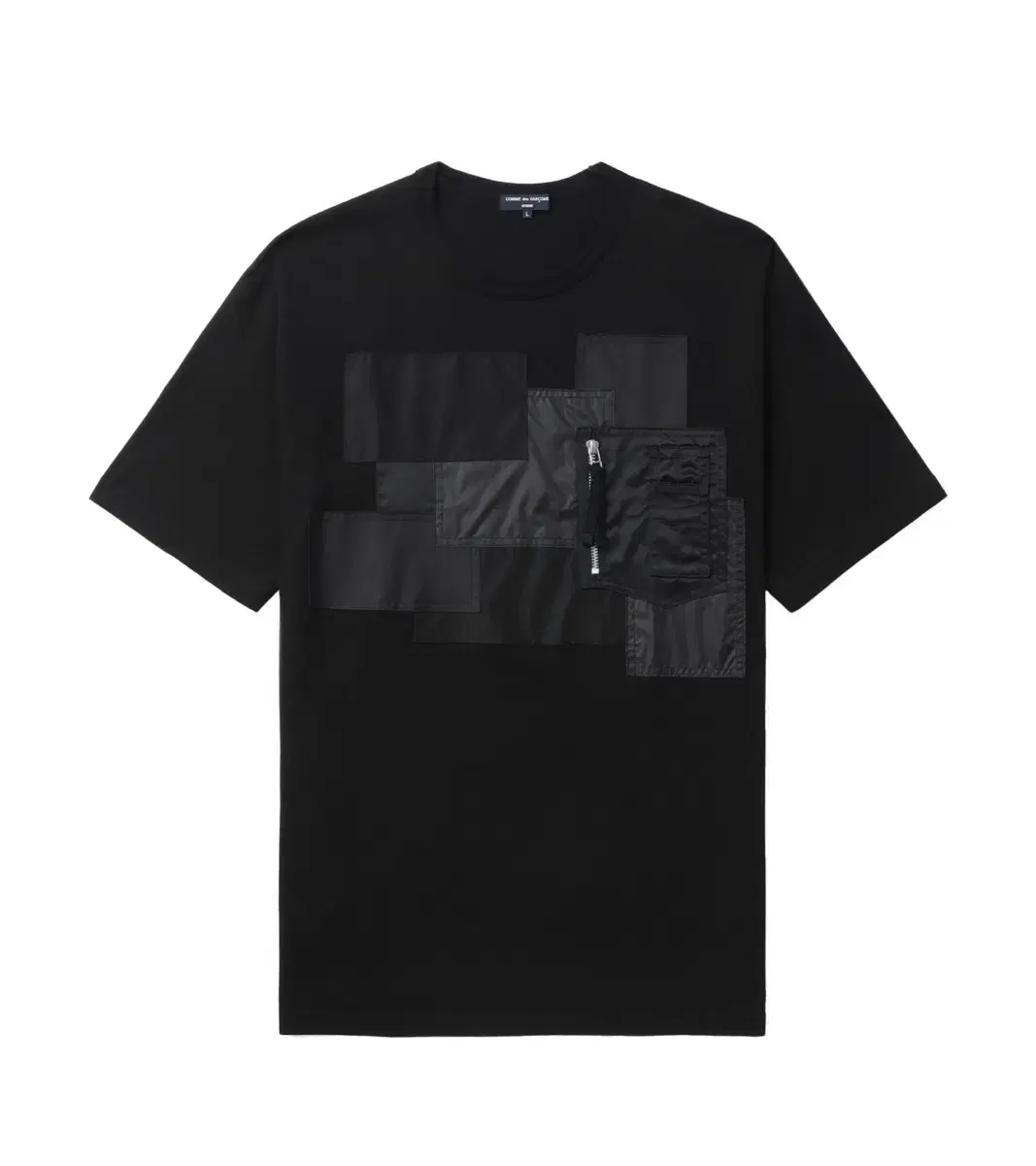 Comme des Garçons Song Homme Chest Pocket Oversized Short Sleeve T-shirt Black