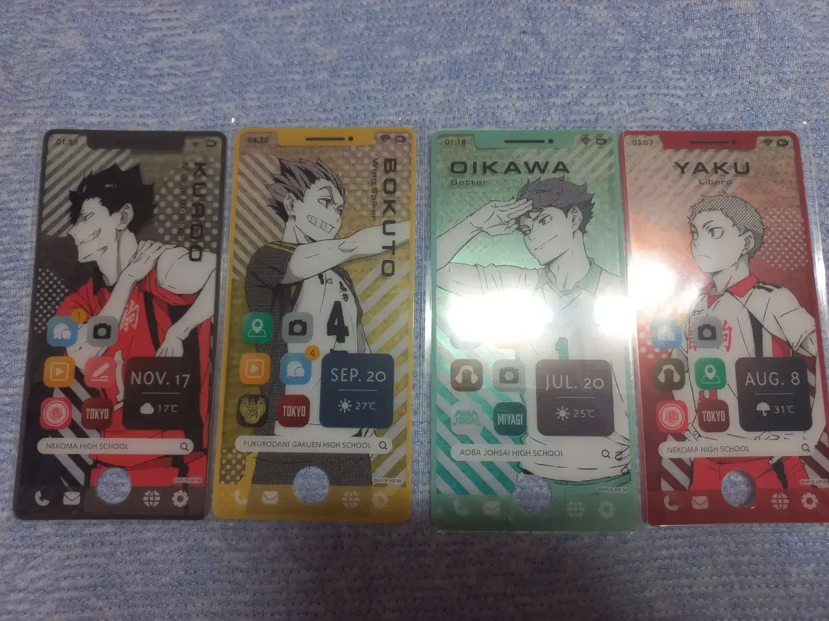 Haikyuu Smartphone photocard postcard Kuroo Bokuto Oikawa Yaku wts Sells