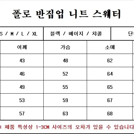 정품)새상품 폴로 반집업 스웨터 두툼 남여공용 모든사이즈 팝니다