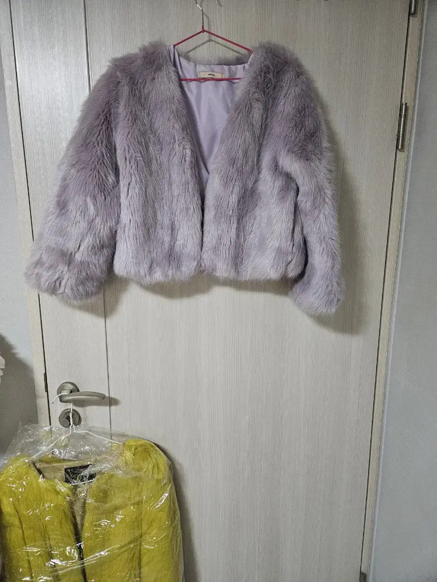 Mauve fur jacket