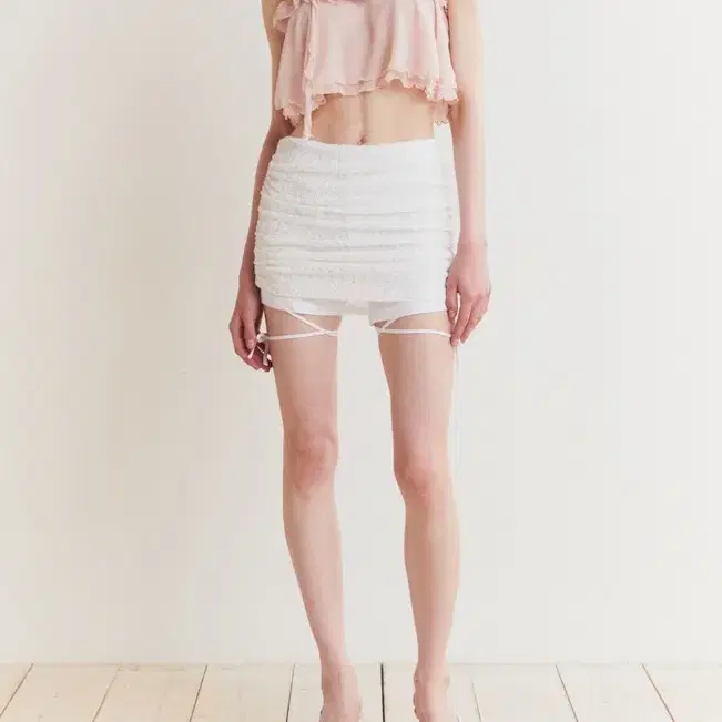 Pain a Pleasure BELLA SKIRT PANTS white #페인오어플레져