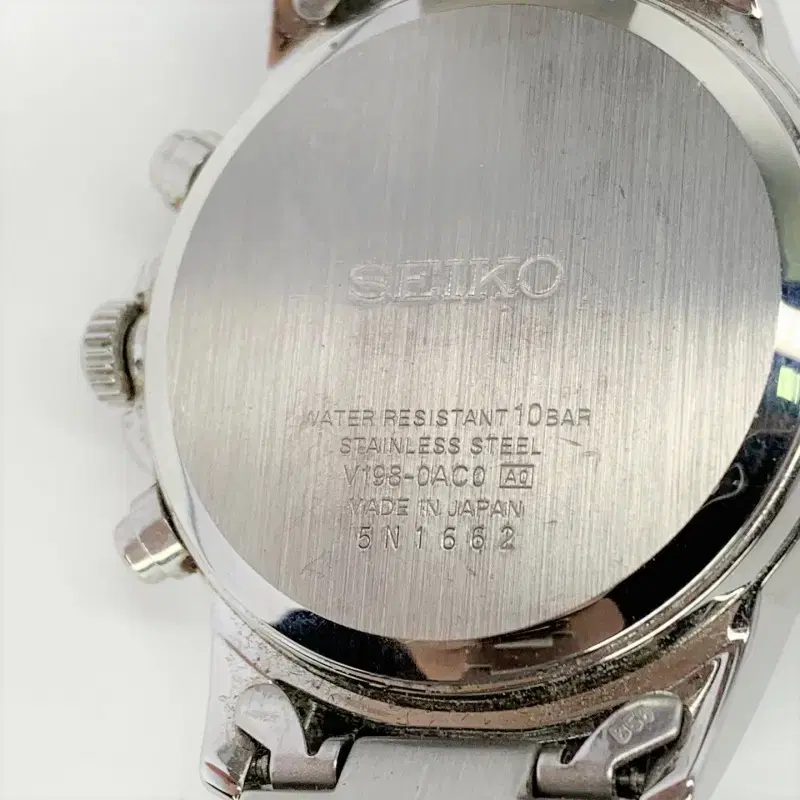 SEIKO 세이코 솔라워치 V198 크로노그래프 메탈시계 A496