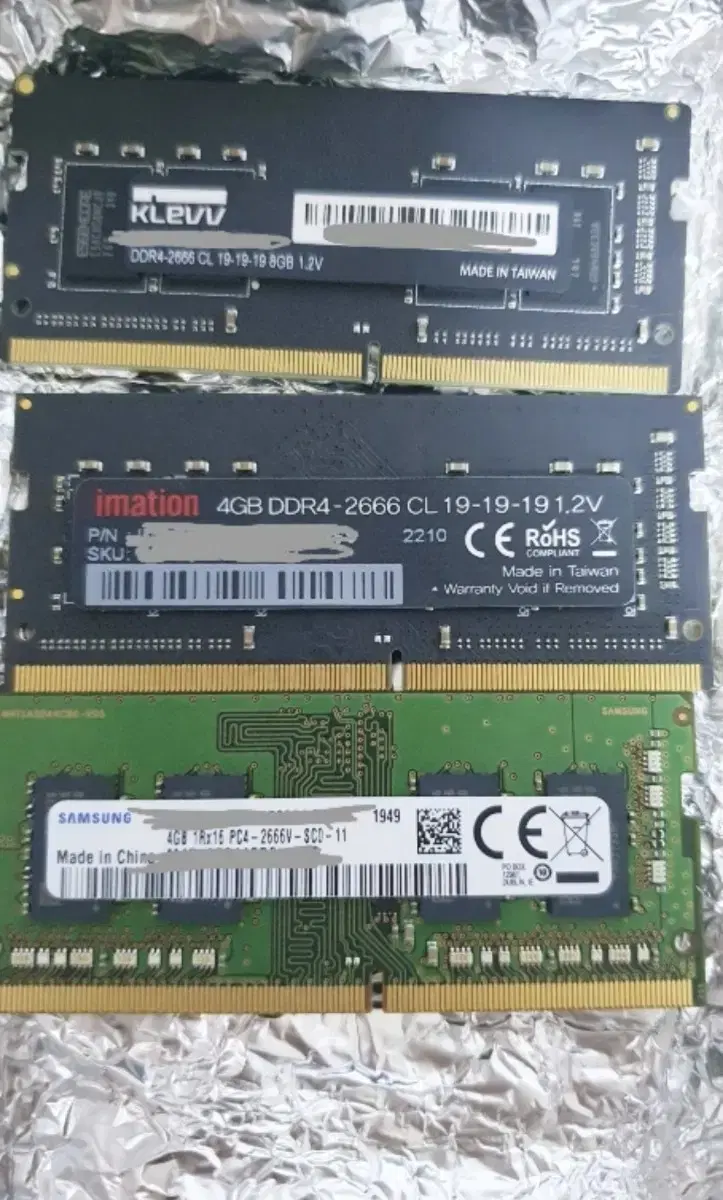 노트북용 램 ddr4 4gb 8gb 팝니다