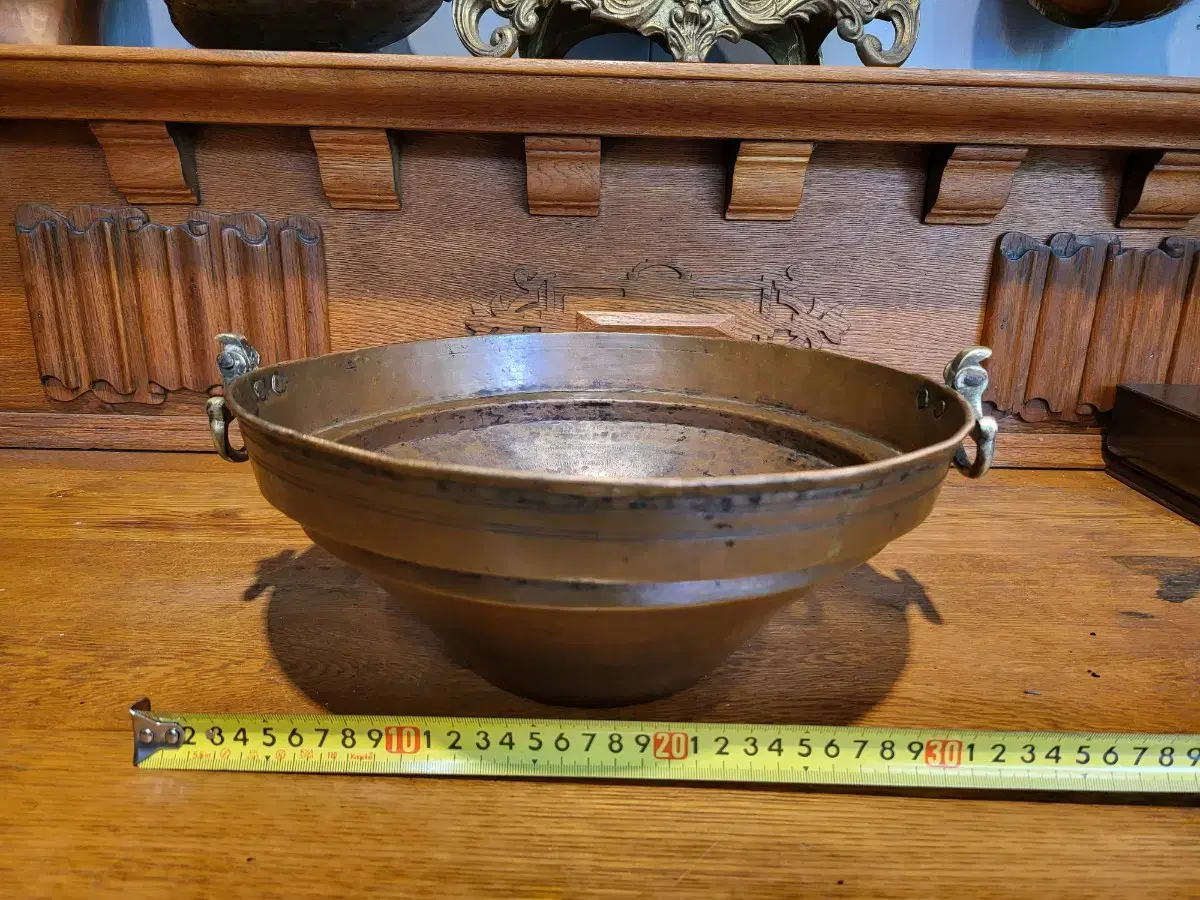 This is a vintage German copper basket.