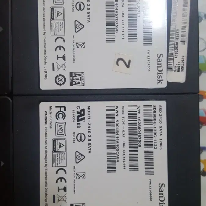 SSD 120G UEFI모드 GPT(GUID)디스크 개당 2만