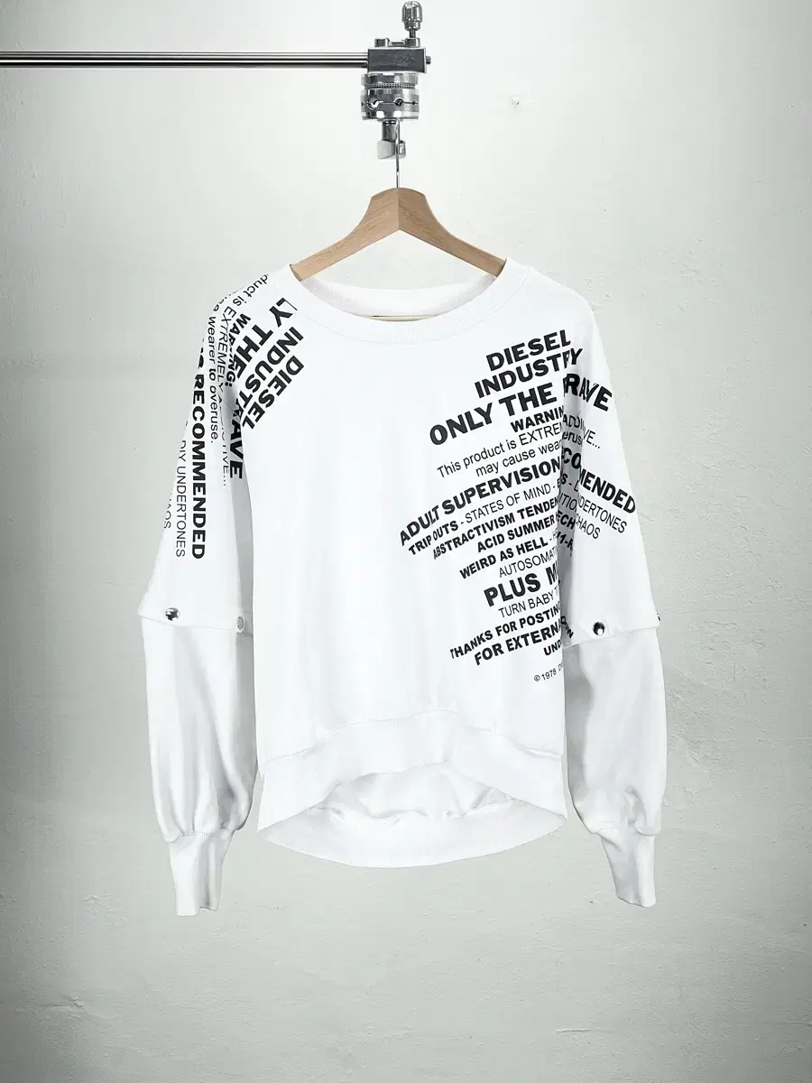 Diesel F-AYALA White Crewneck Sweatshirt