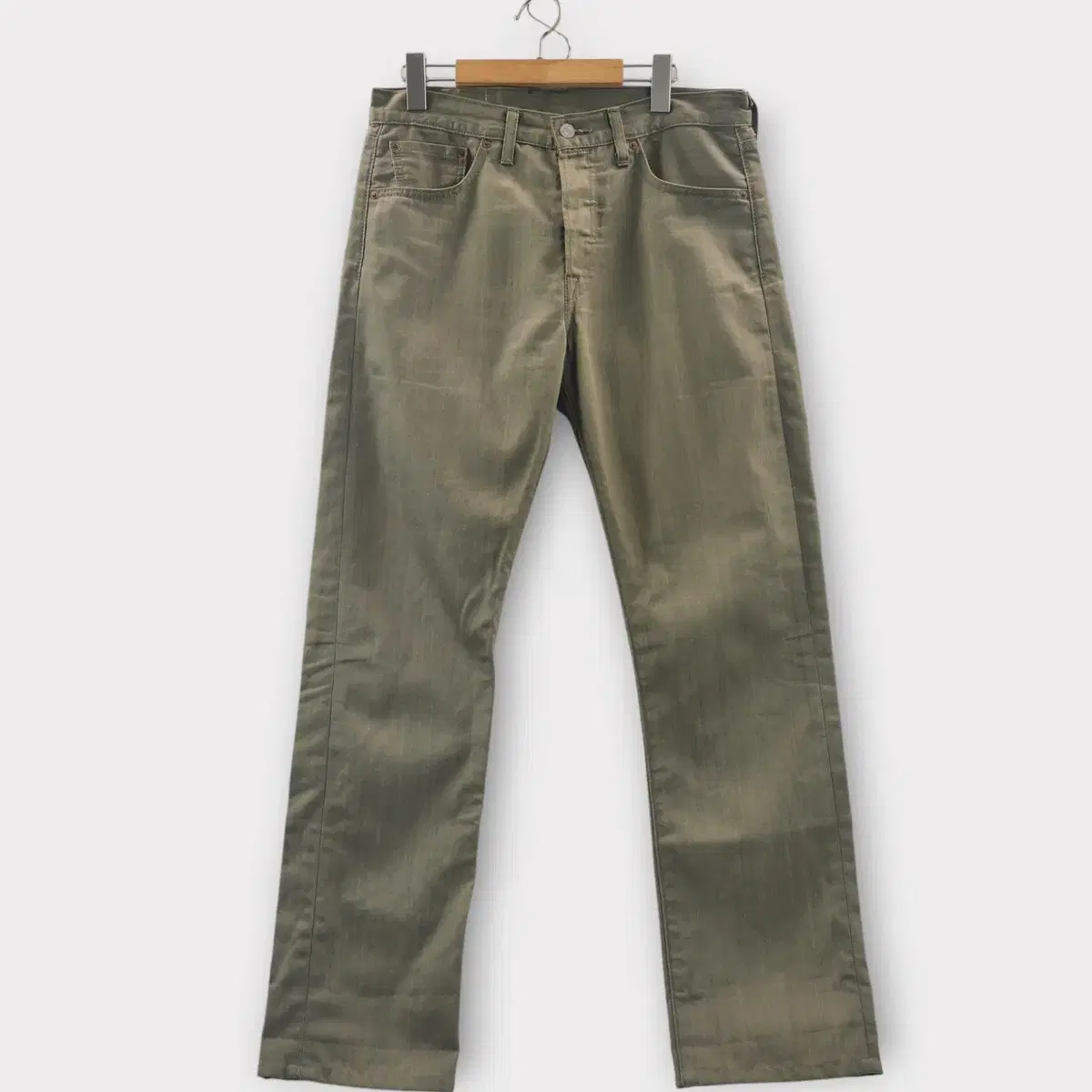 [W30/L34]Levi's 501 Straight Denim Pants(Green)