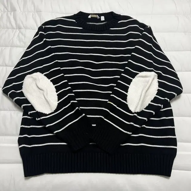 주앙옴므 HORIZONTAL STRIPE COTTON SWEATER (B