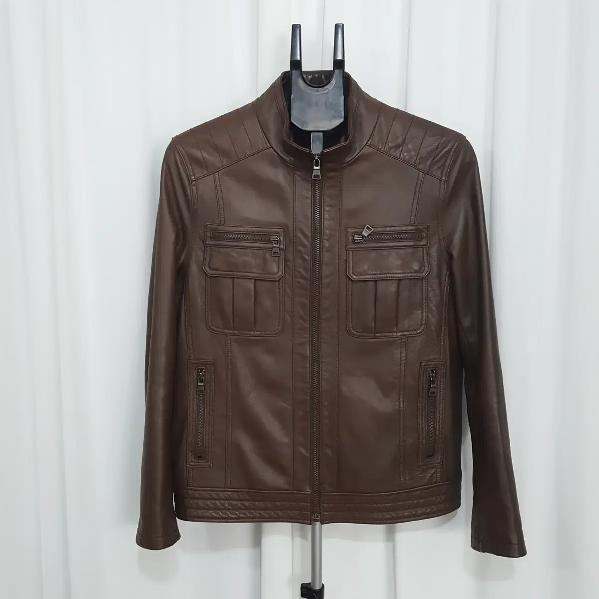 Carrera Italian sheepskin leather jacket size 100 oilcloth