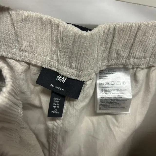 (M) H&M 코듀로이 반바지