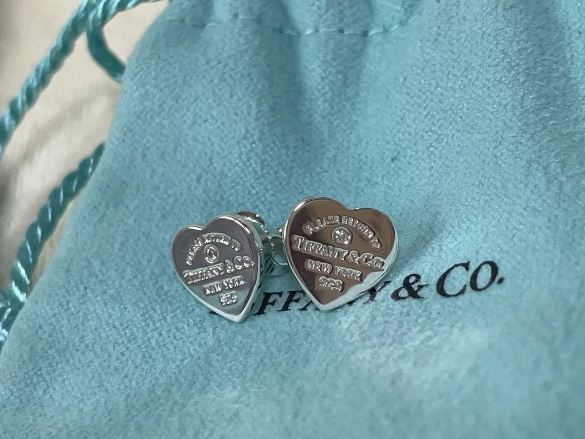 Tiffany & Co Return to Heart tag Earrings Dia. dia. sterling silver