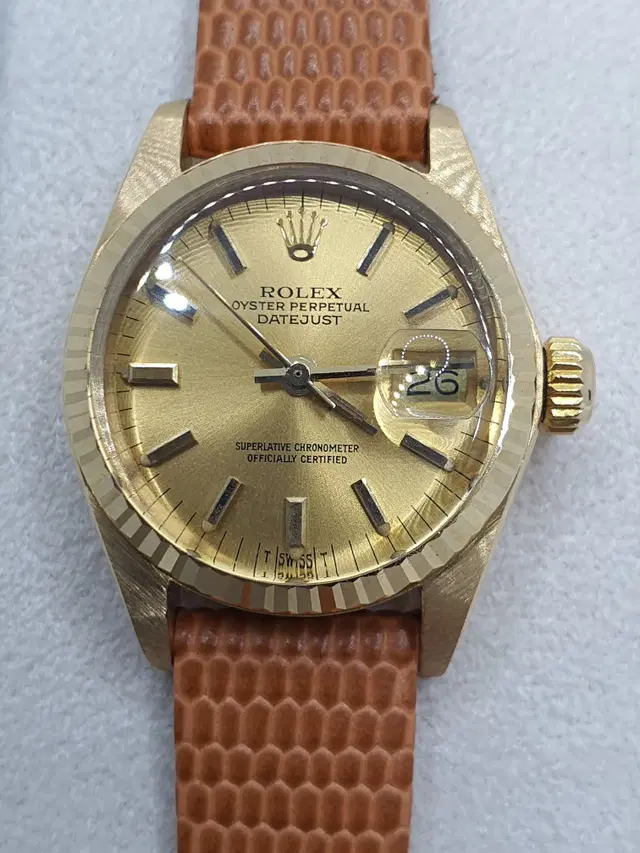 급매 ROLEX 롤렉스 18K YG 데이저스트 78년도 엔틱 금통 가죽