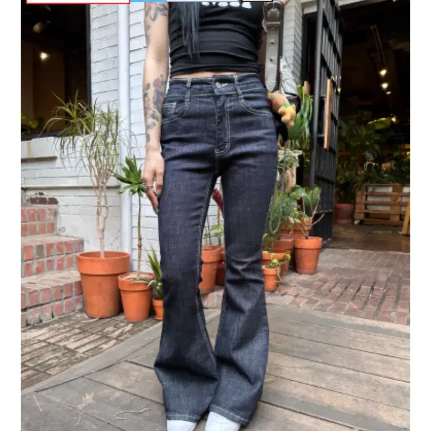 미호 span boot cut denim 1사이즈