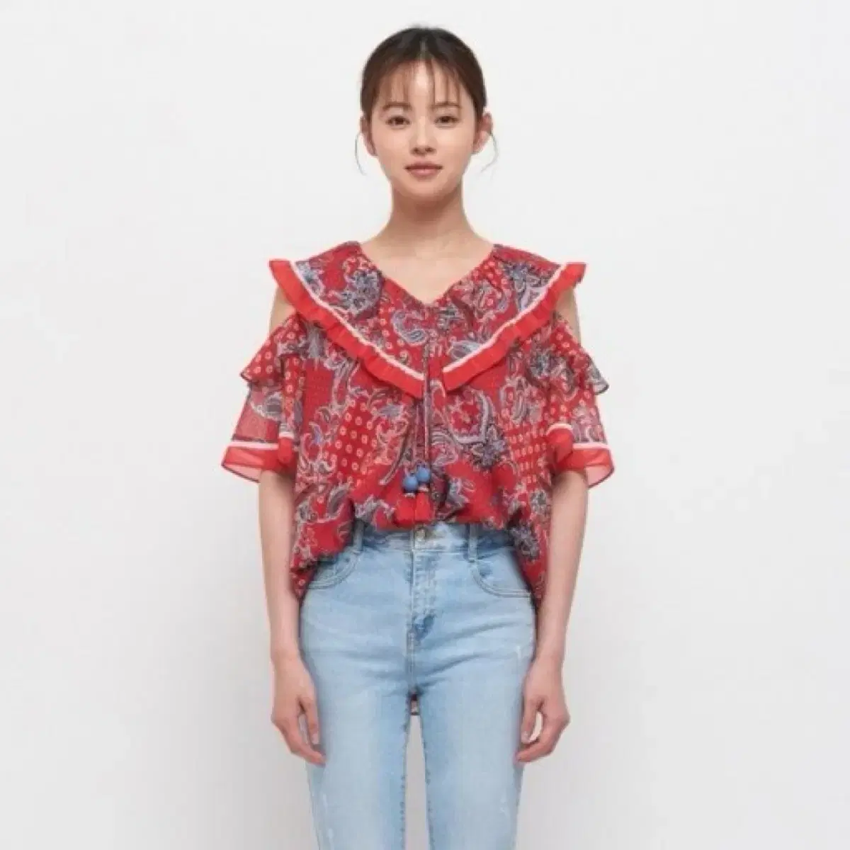 Egoist Ethnic Ruffle Blouse free