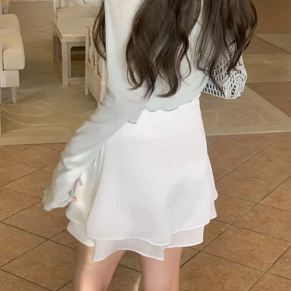 리브아워 yogurt wrap skirt 리본랩스커트비위드유베니토