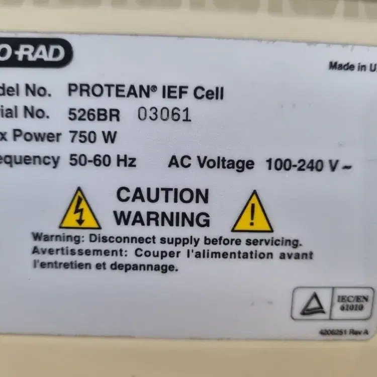 BIO-RAD Protean IEF Cell.