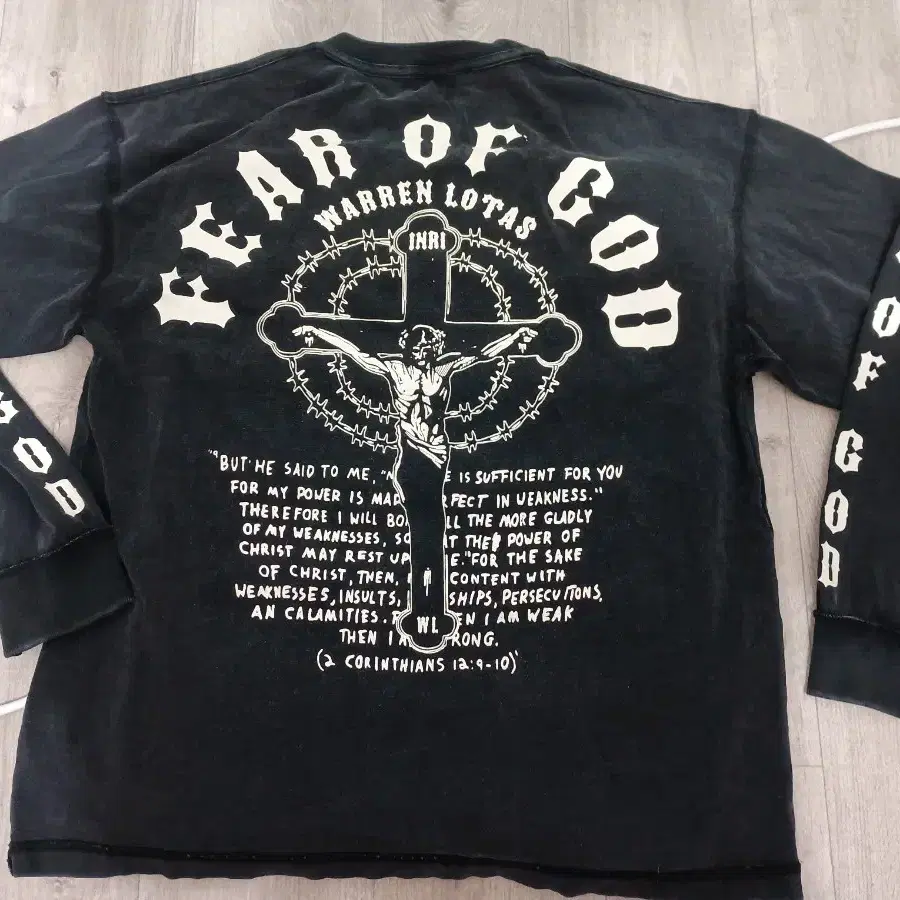 warren lotas fear of God 피어 오브 갓 L 긴소매 티