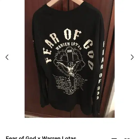 warren lotas fear of God 피어 오브 갓 L 긴소매 티