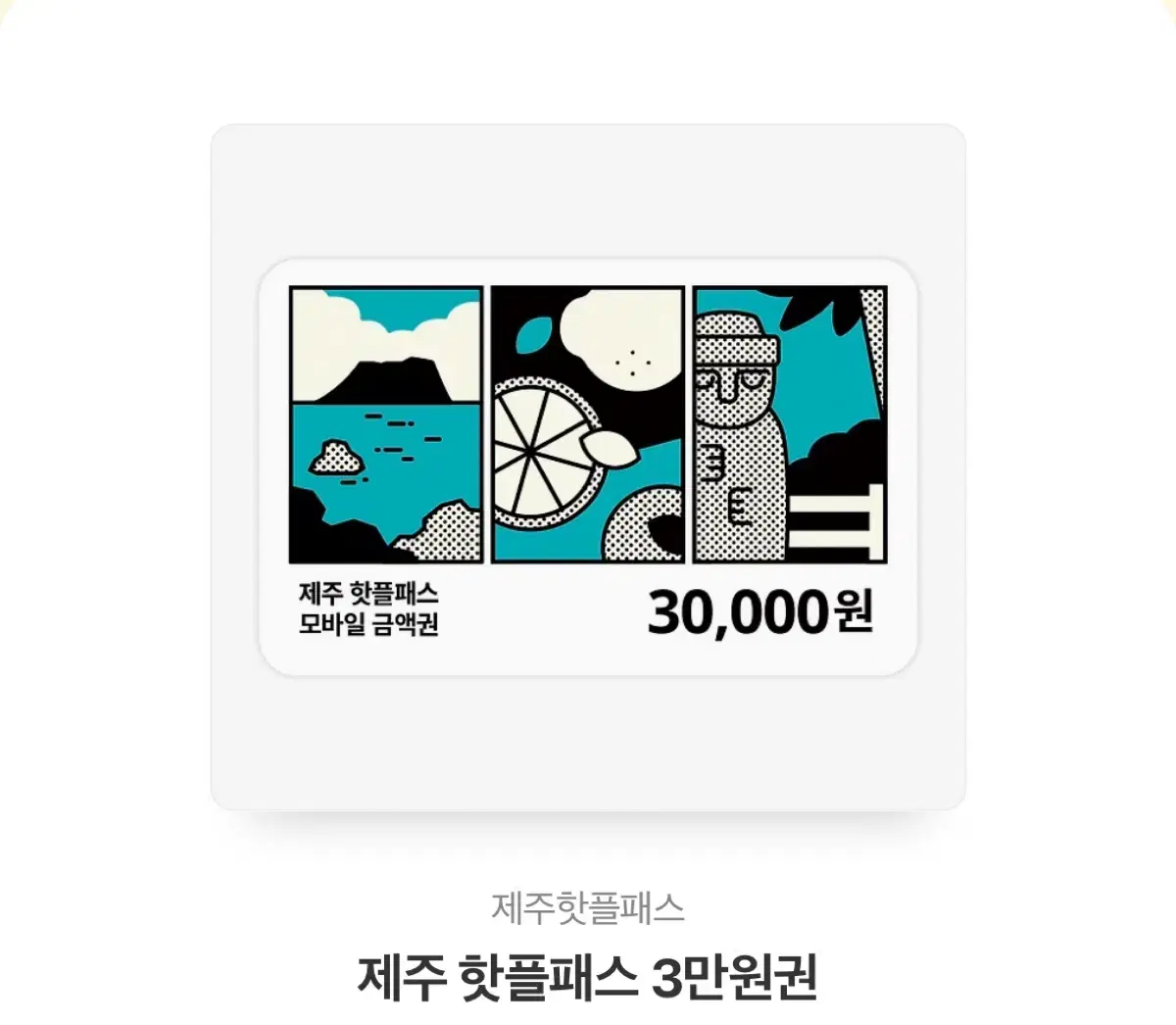 제주핫플패스 3만원권 판매합니다.