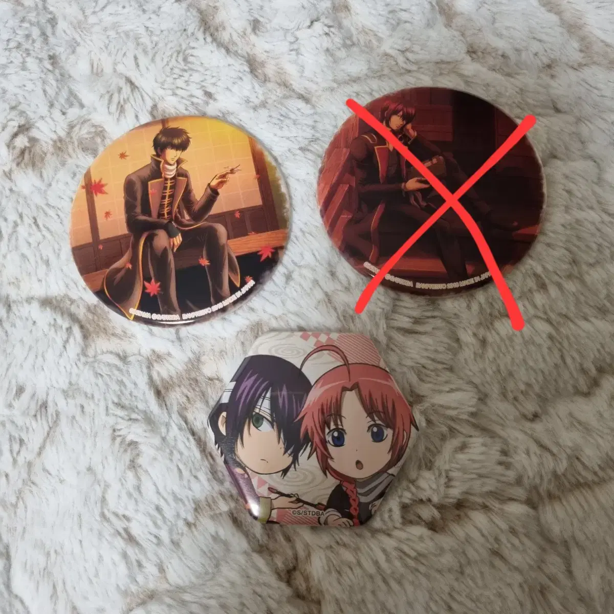 Gintama Canbadge merchandise sell wts (Hijikata Kamui Takasugi)