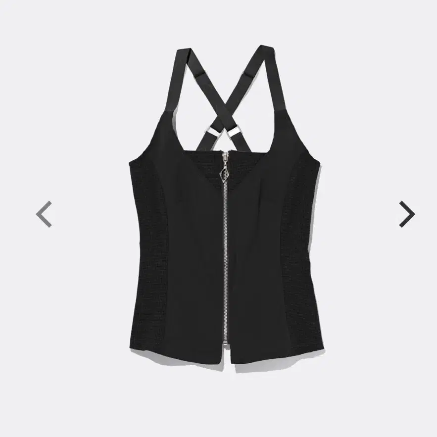 미스치프 미스치프 STRAP ZIP UP SLEEVELESS-BLACK