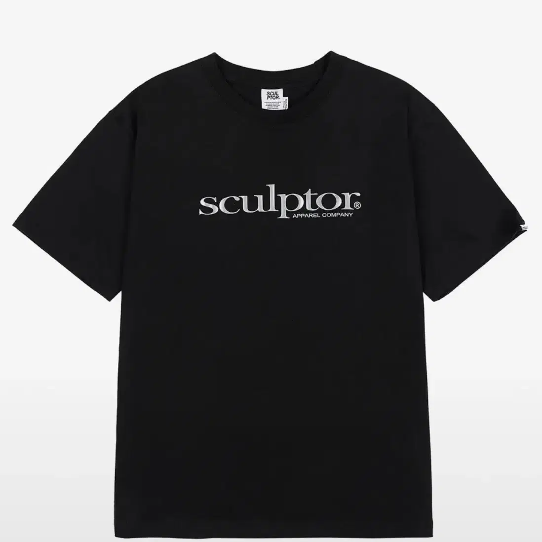 스컬프터 Metallic Serif Logo Tee Black