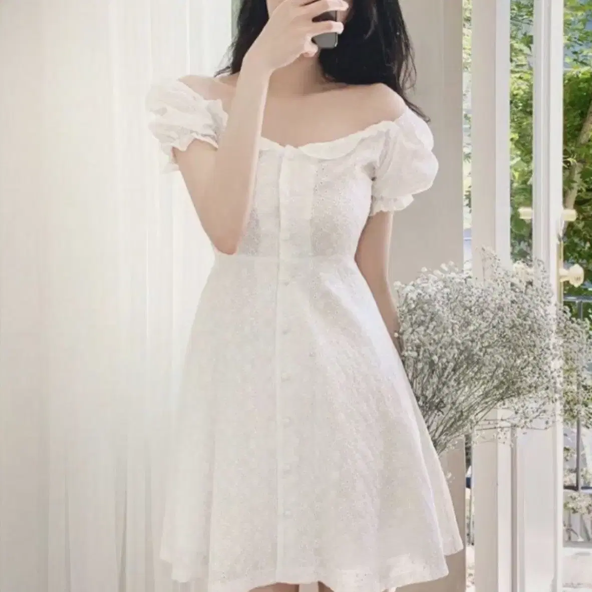 밀크코코아 amour lace mini dress