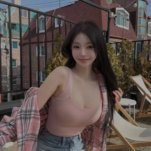 카인다미 옆가슴 볼륨 스퀘어넥 캡나시 핑크 free