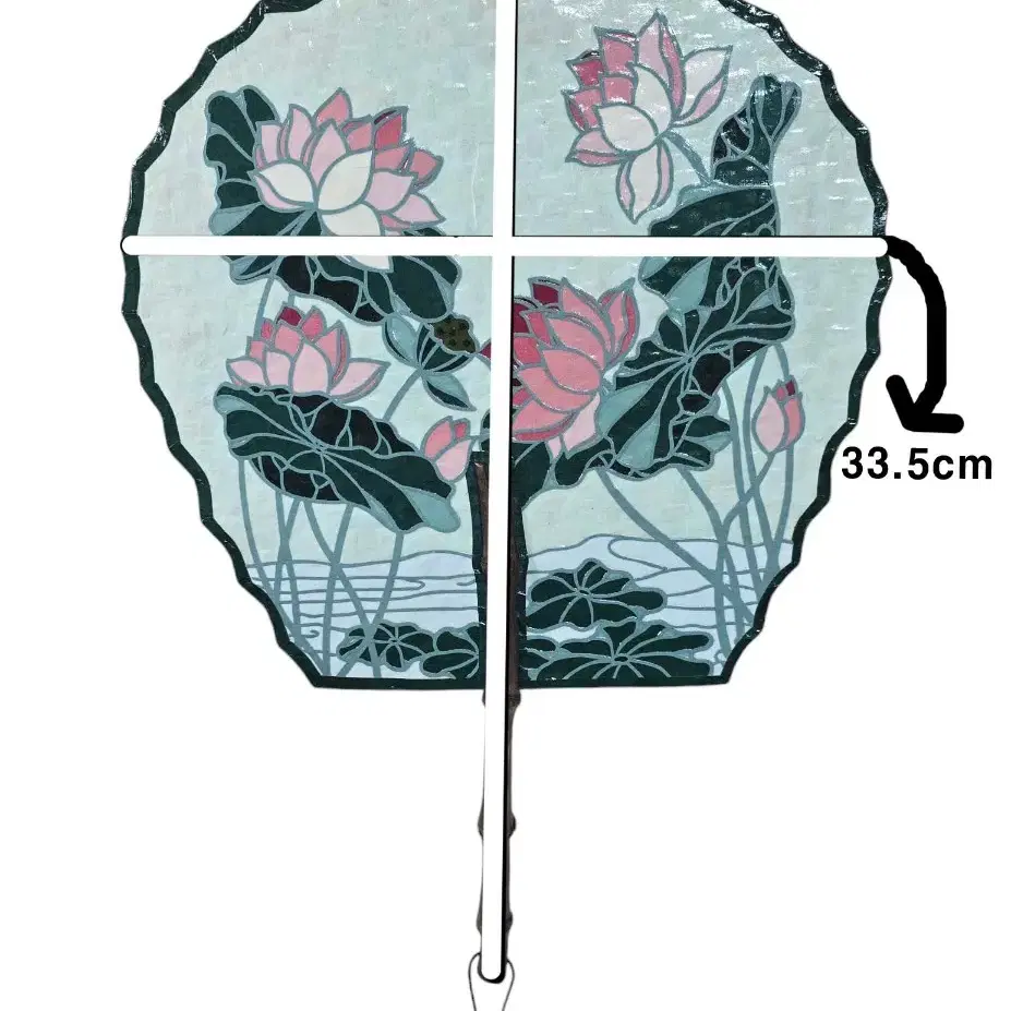 한지공예 연꽃 부채