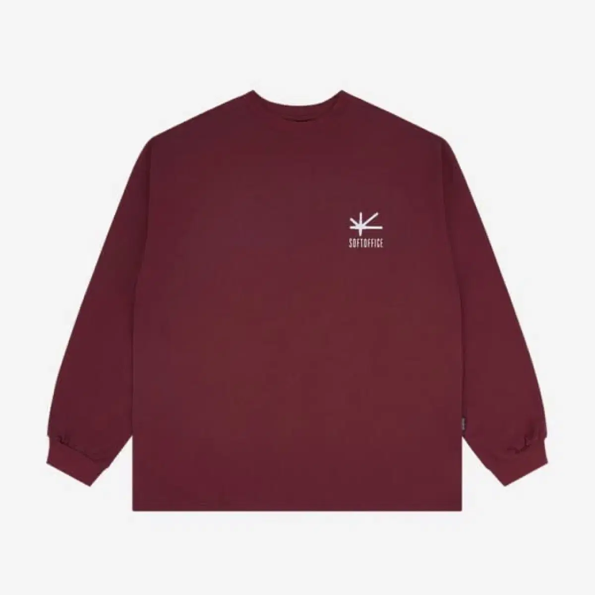 [M]SoftOffice Long Sleeve Burgundy