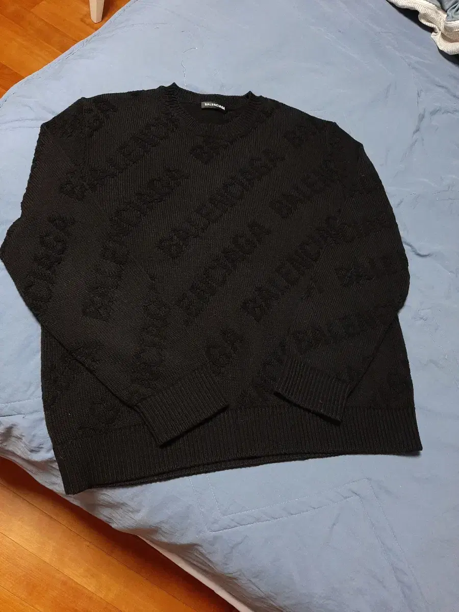 (Department Store Edition/M) Balenciaga Multilogo Knit All Black