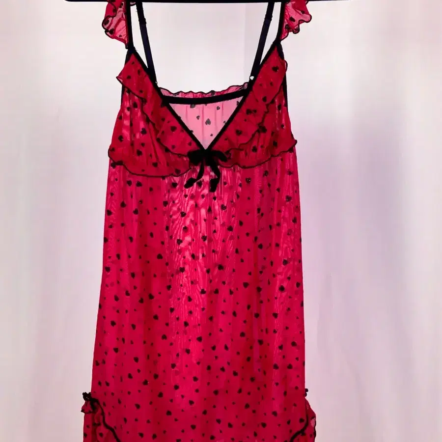 Lovely Gyaru Heart Magenta Slip Dress