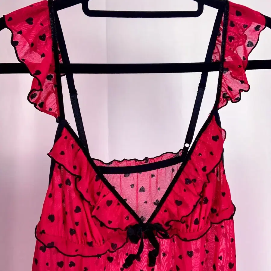 Lovely Gyaru Heart Magenta Slip Dress