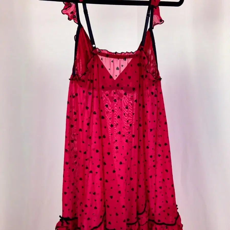 Lovely Gyaru Heart Magenta Slip Dress