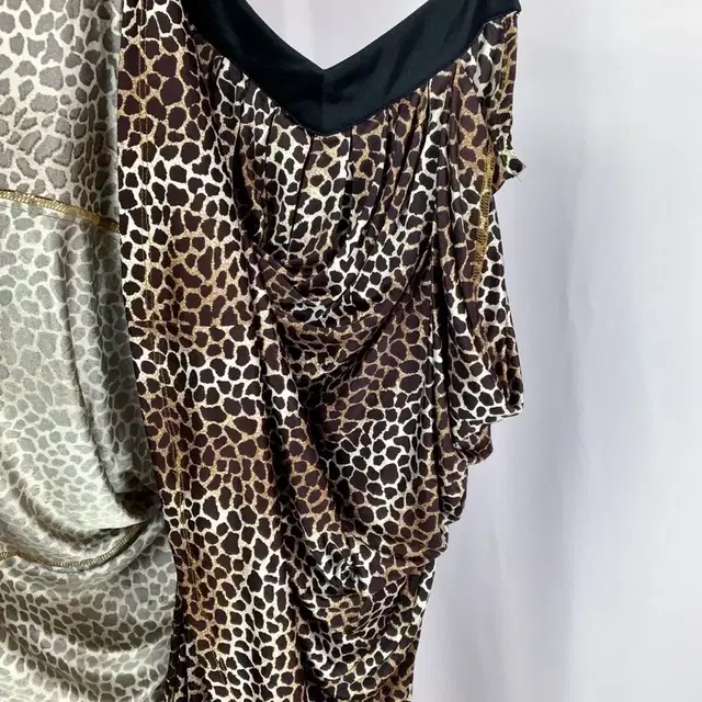 Wild Leopard Onee Gyaru Shirring Dress