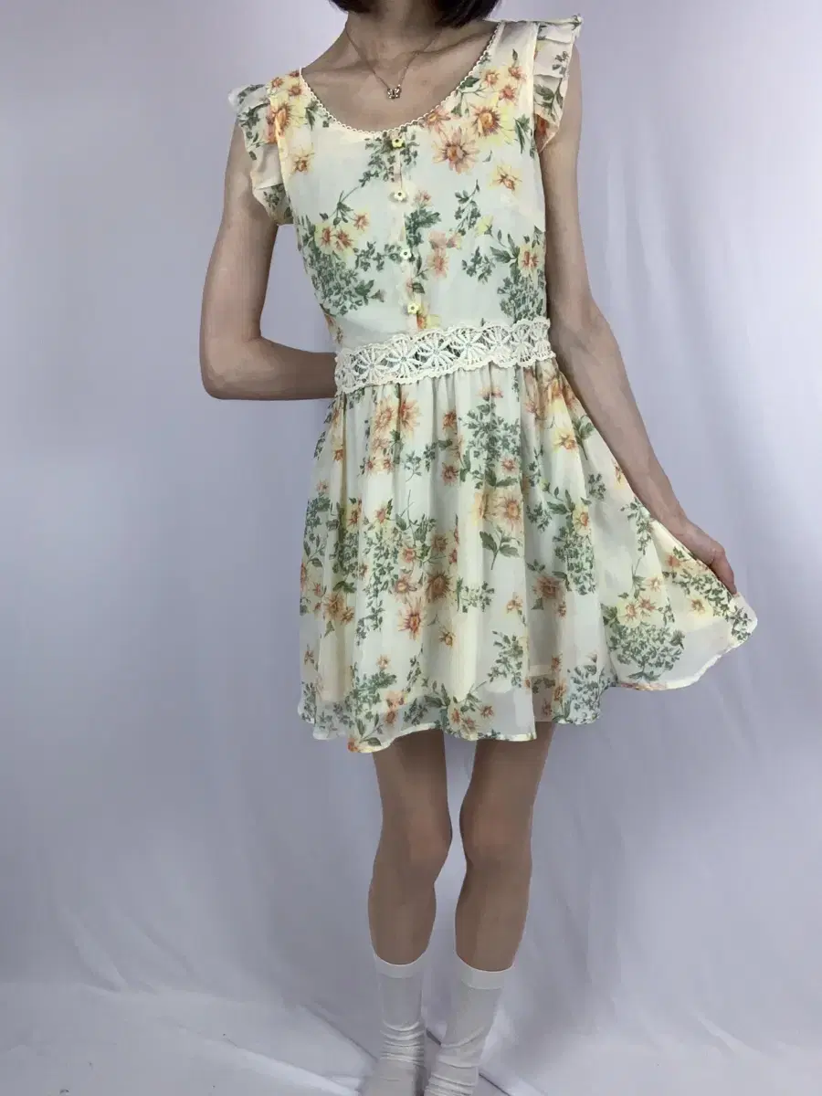 Sun Flower Retro Style Dress